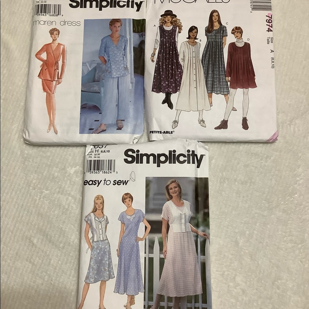 Size 6,8, 10 NEW Patterns.  Dresses & Pants